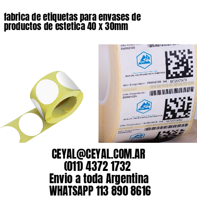 fabrica de etiquetas para envases de productos de estetica 40 x 30mm