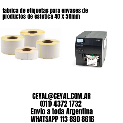 fabrica de etiquetas para envases de productos de estetica 40 x 50mm