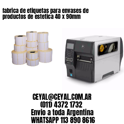fabrica de etiquetas para envases de productos de estetica 40 x 90mm