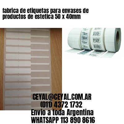 fabrica de etiquetas para envases de productos de estetica 50 x 40mm