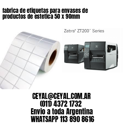 fabrica de etiquetas para envases de productos de estetica 50 x 90mm