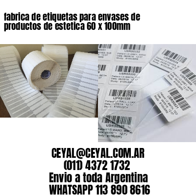 fabrica de etiquetas para envases de productos de estetica 60 x 100mm