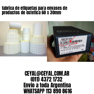 fabrica de etiquetas para envases de productos de estetica 60 x 30mm