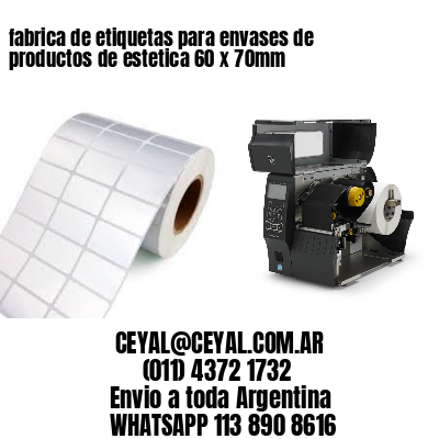 fabrica de etiquetas para envases de productos de estetica 60 x 70mm