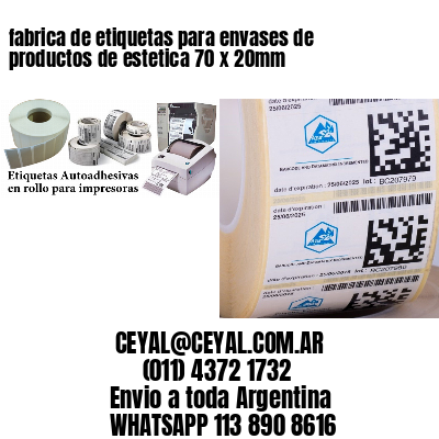 fabrica de etiquetas para envases de productos de estetica 70 x 20mm