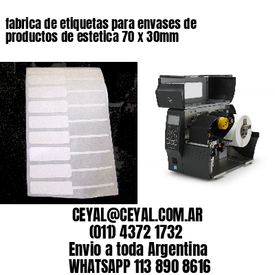 fabrica de etiquetas para envases de productos de estetica 70 x 30mm