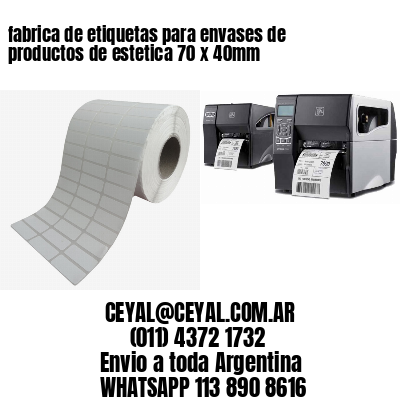 fabrica de etiquetas para envases de productos de estetica 70 x 40mm