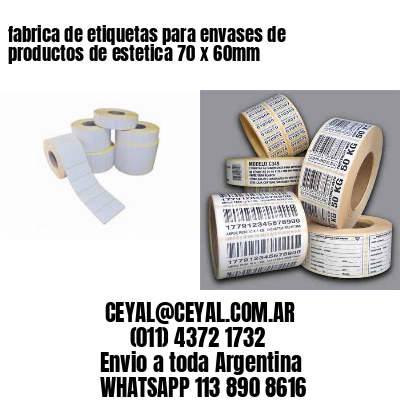 fabrica de etiquetas para envases de productos de estetica 70 x 60mm