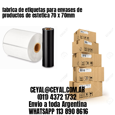 fabrica de etiquetas para envases de productos de estetica 70 x 70mm