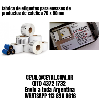 fabrica de etiquetas para envases de productos de estetica 70 x 80mm