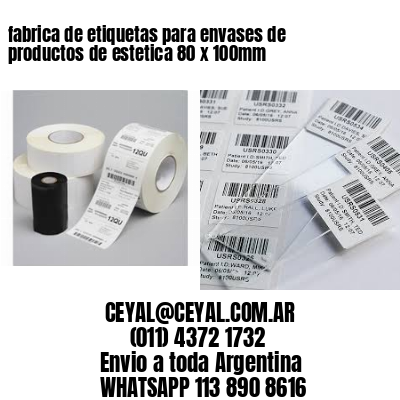 fabrica de etiquetas para envases de productos de estetica 80 x 100mm