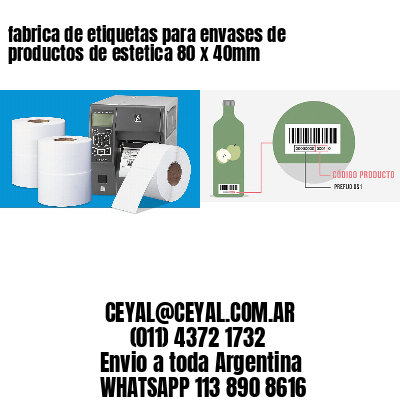 fabrica de etiquetas para envases de productos de estetica 80 x 40mm