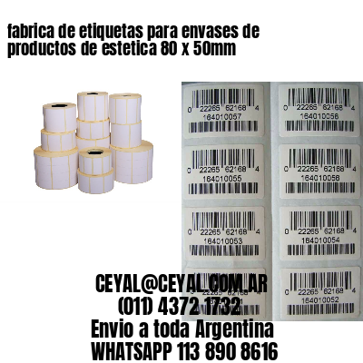 fabrica de etiquetas para envases de productos de estetica 80 x 50mm
