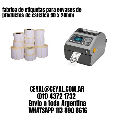 fabrica de etiquetas para envases de productos de estetica 90 x 20mm