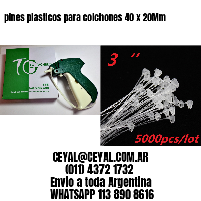 pines plasticos para colchones 40 x 20Mm