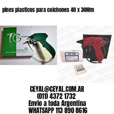 pines plasticos para colchones 40 x 30Mm