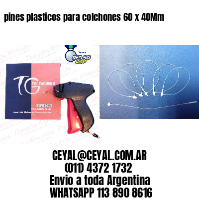 pines plasticos para colchones 60 x 40Mm