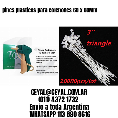 pines plasticos para colchones 60 x 60Mm