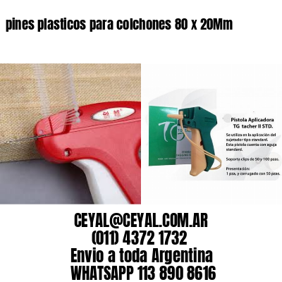 pines plasticos para colchones 80 x 20Mm