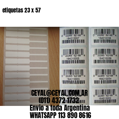 etiquetas 23 x 57