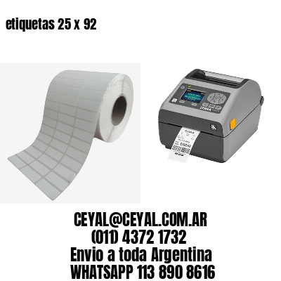 etiquetas 25 x 92