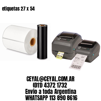 etiquetas 27 x 54