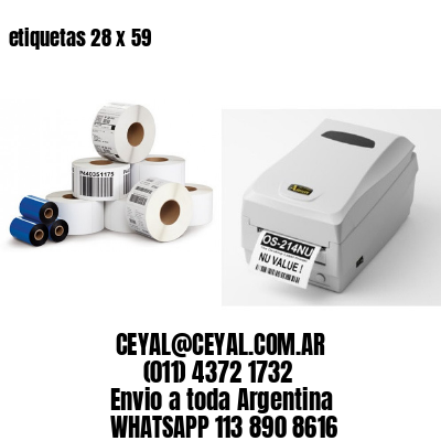 etiquetas 28 x 59