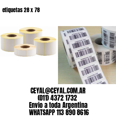 etiquetas 28 x 78