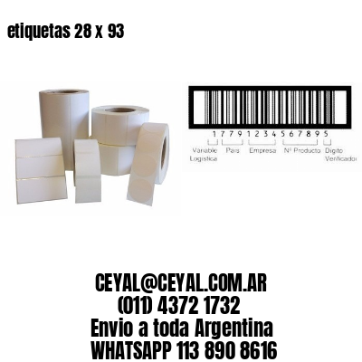 etiquetas 28 x 93