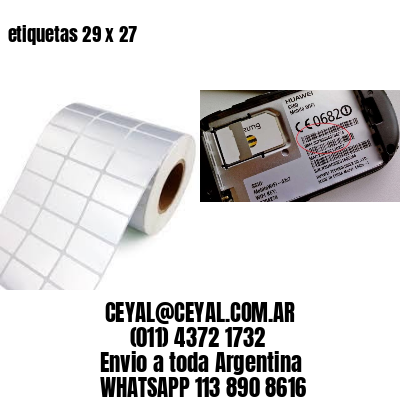 etiquetas 29 x 27