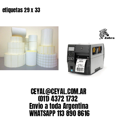 etiquetas 29 x 33
