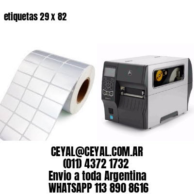 etiquetas 29 x 82