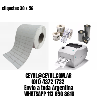 etiquetas 30 x 56