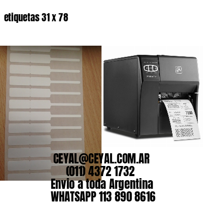 etiquetas 31 x 78