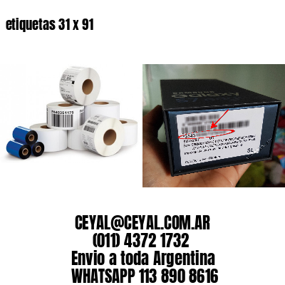 etiquetas 31 x 91