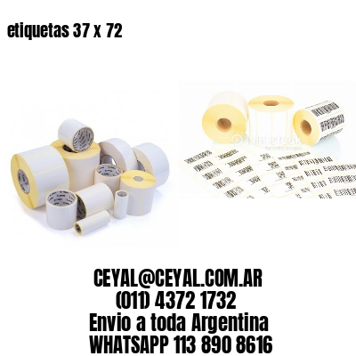 etiquetas 37 x 72