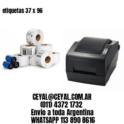 etiquetas 37 x 96