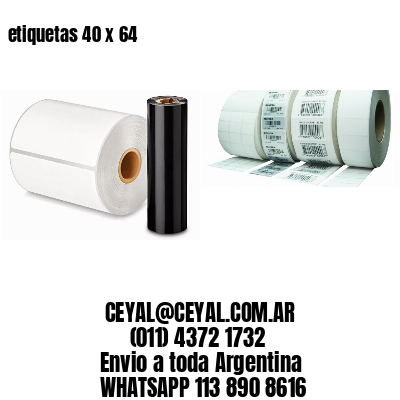 etiquetas 40 x 64