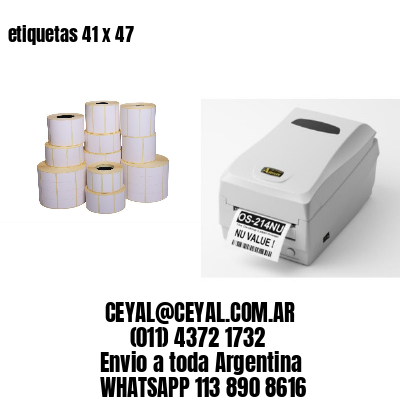 etiquetas 41 x 47