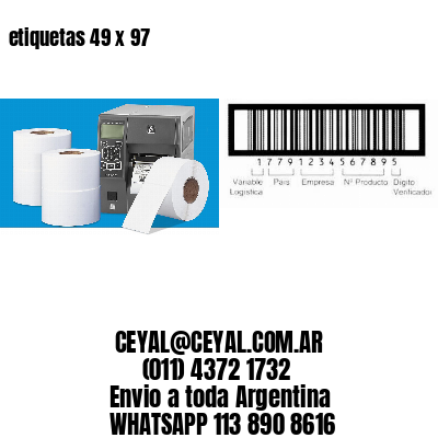 etiquetas 49 x 97