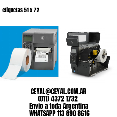 etiquetas 51 x 72