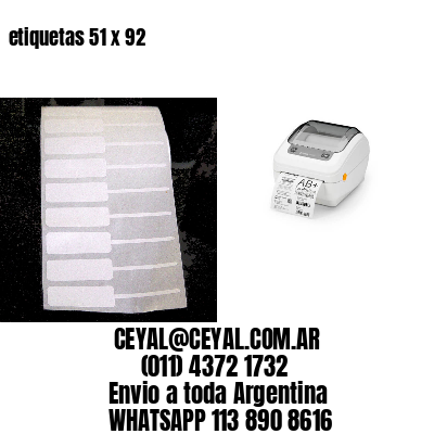 etiquetas 51 x 92