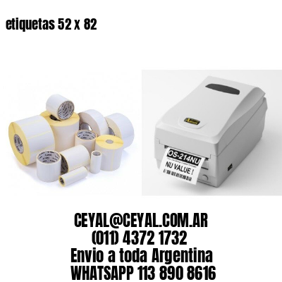 etiquetas 52 x 82