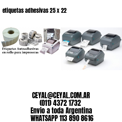 etiquetas adhesivas 25 x 22