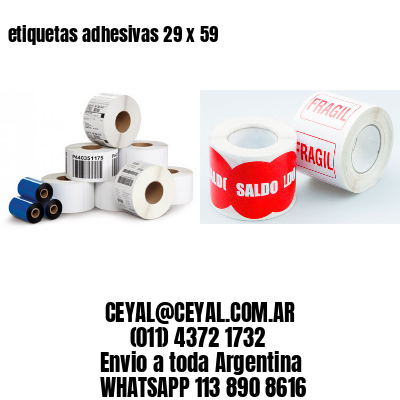 etiquetas adhesivas 29 x 59