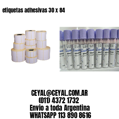 etiquetas adhesivas 30 x 84