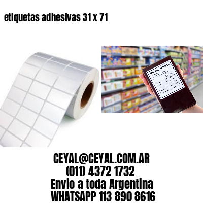 etiquetas adhesivas 31 x 71