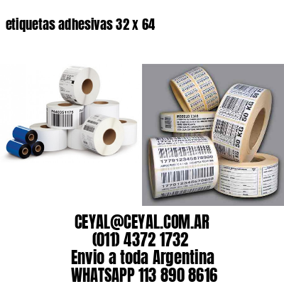 etiquetas adhesivas 32 x 64