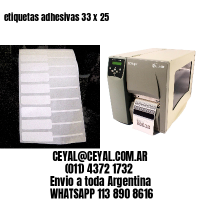 etiquetas adhesivas 33 x 25