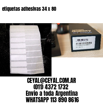etiquetas adhesivas 34 x 80